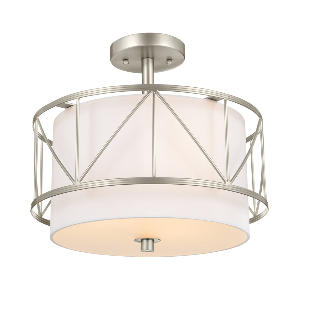 Kichler Canada - 52074SN - Three Light Pendant/Semi Flush - Birkleigh - Satin Nickel