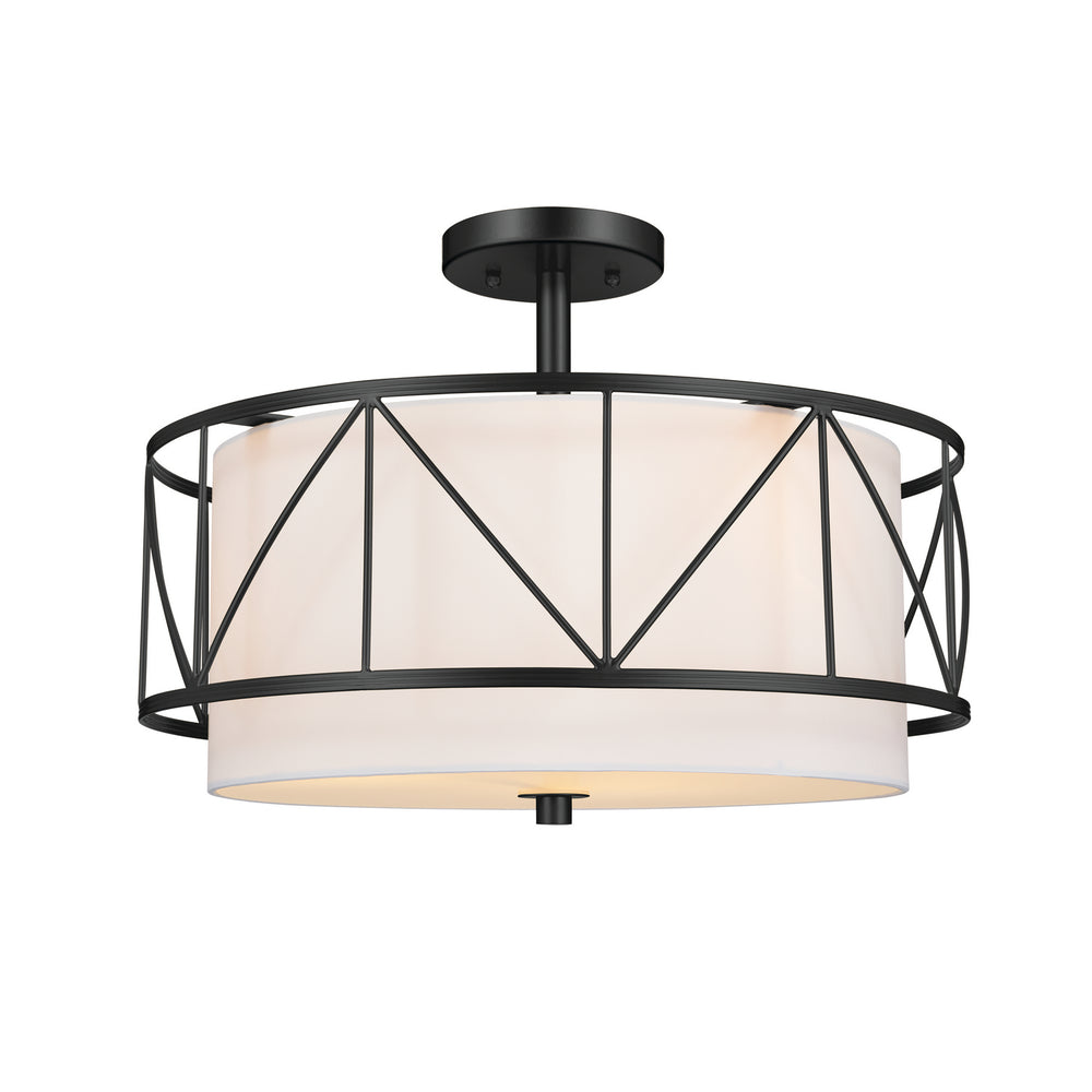 Kichler Canada - 52075BK - Three Light Pendant/Semi Flush - Birkleigh - Black