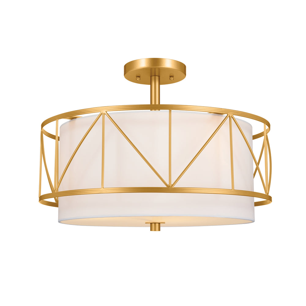 Kichler Canada - 52075CLG - Three Light Pendant/Semi Flush - Birkleigh - Classic Gold