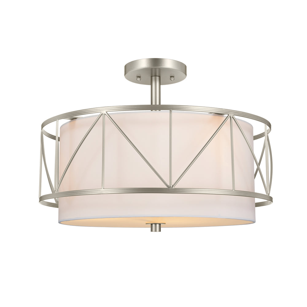 Kichler Canada - 52075SN - Three Light Pendant/Semi Flush - Birkleigh - Satin Nickel