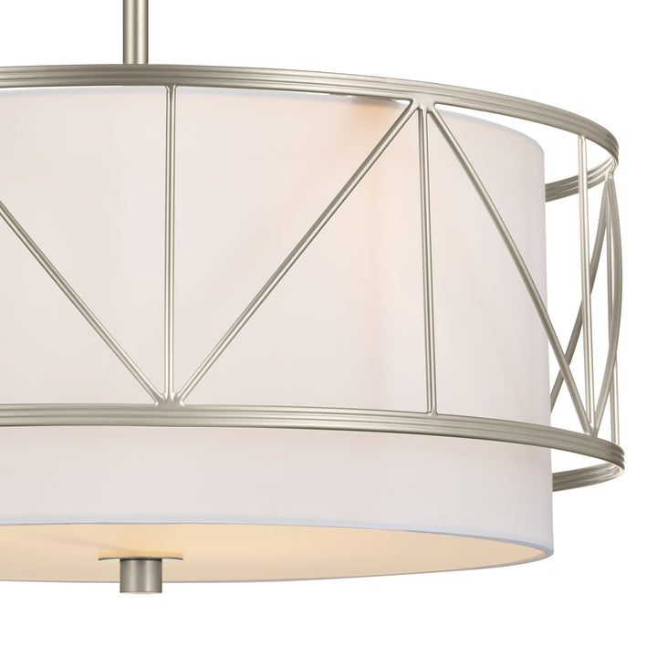 Kichler Canada - 52075SN - Three Light Pendant/Semi Flush - Birkleigh - Satin Nickel