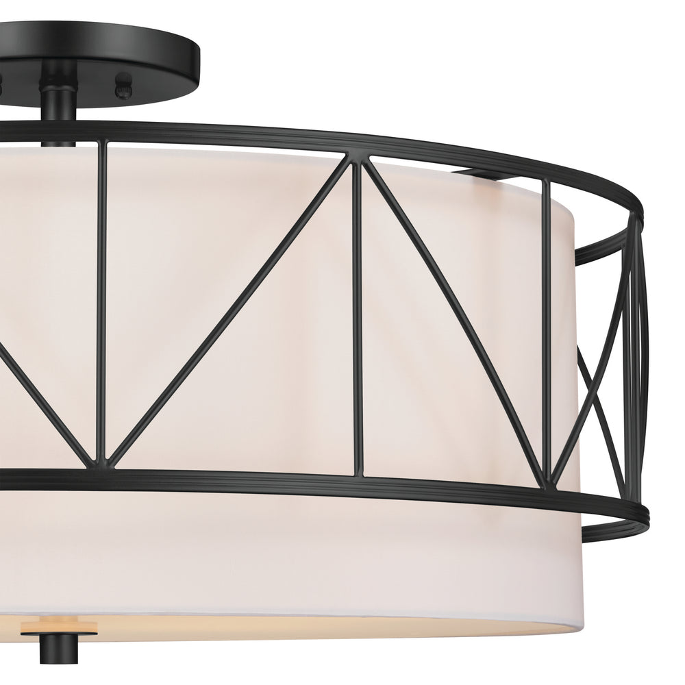 Kichler Canada - 52076BK - Four Light Semi Flush Mount - Birkleigh - Black