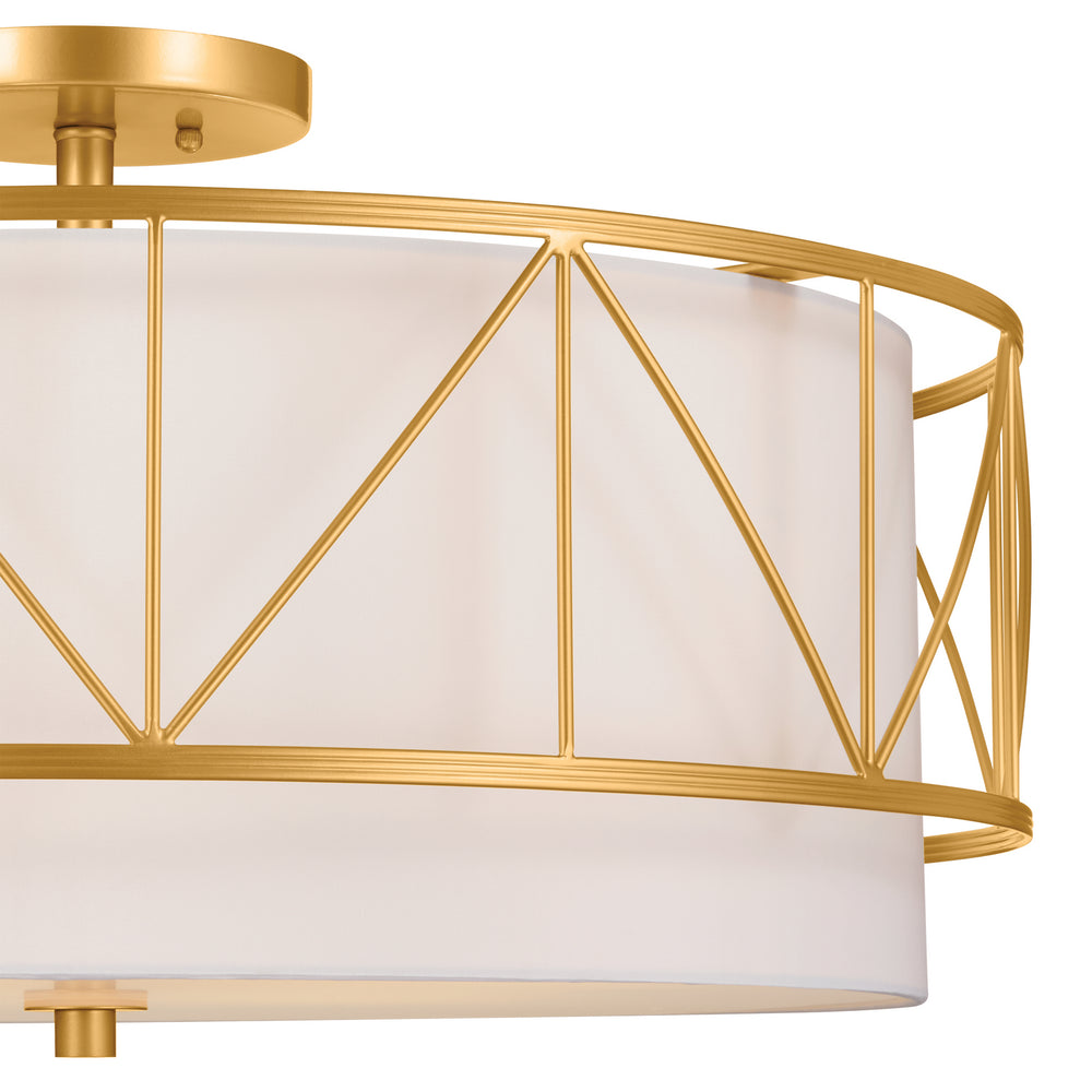 Kichler Canada - 52076CLG - Four Light Semi Flush Mount - Birkleigh - Classic Gold