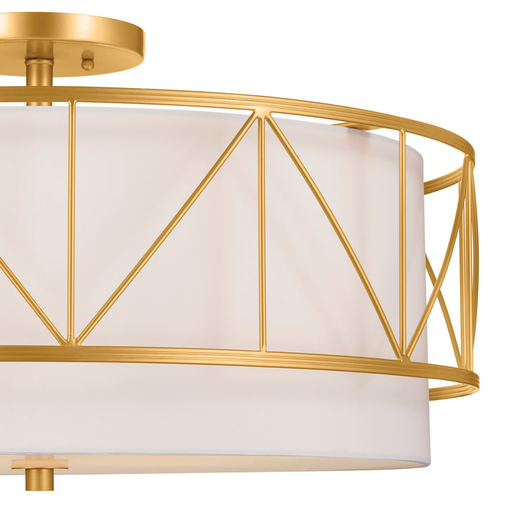 Kichler Canada - 52076CLG - Four Light Semi Flush Mount - Birkleigh - Classic Gold