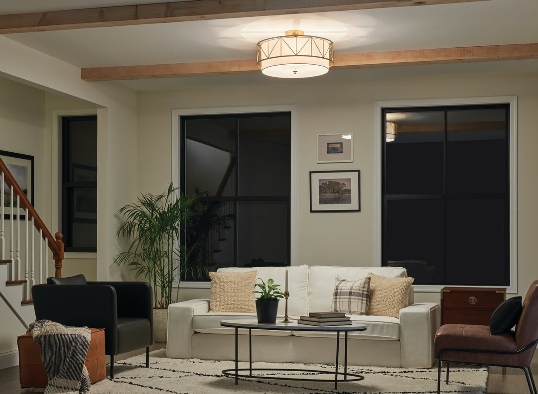 Kichler Canada - 52076CLG - Four Light Semi Flush Mount - Birkleigh - Classic Gold