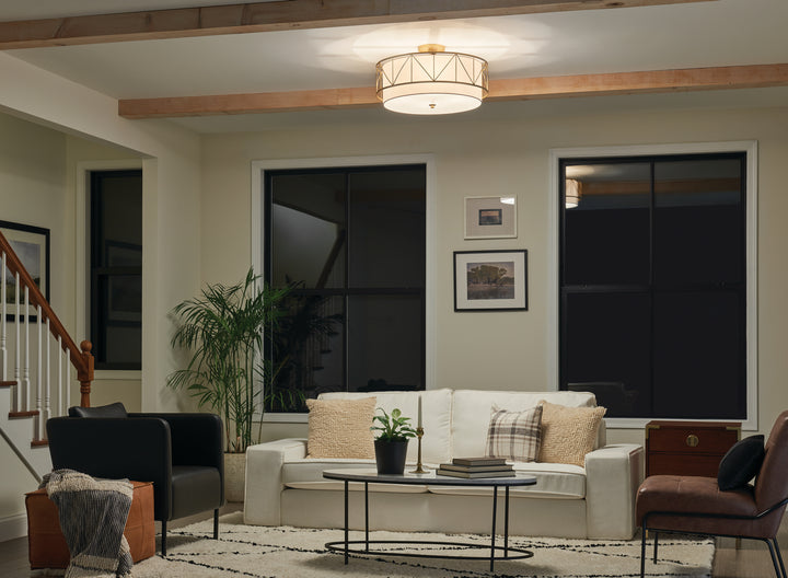 Kichler Canada - 52076CLG - Four Light Semi Flush Mount - Birkleigh - Classic Gold