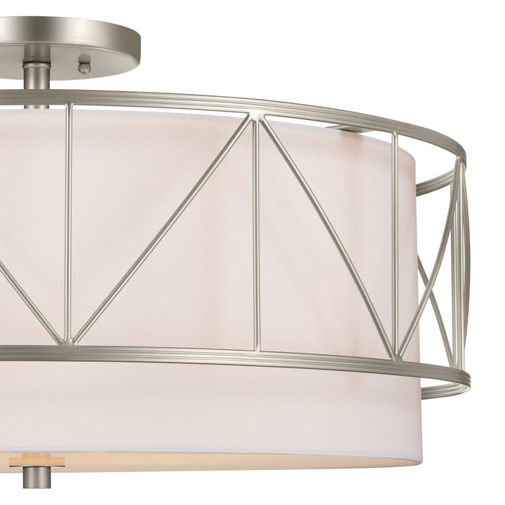 Kichler Canada - 52076SN - Four Light Semi Flush Mount - Birkleigh - Satin Nickel