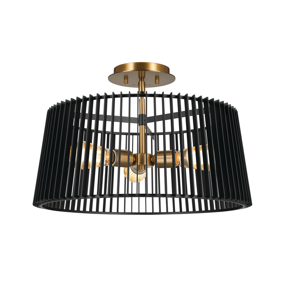 Kichler Canada - 44171BK - Three Light Pendant - Linara - Black