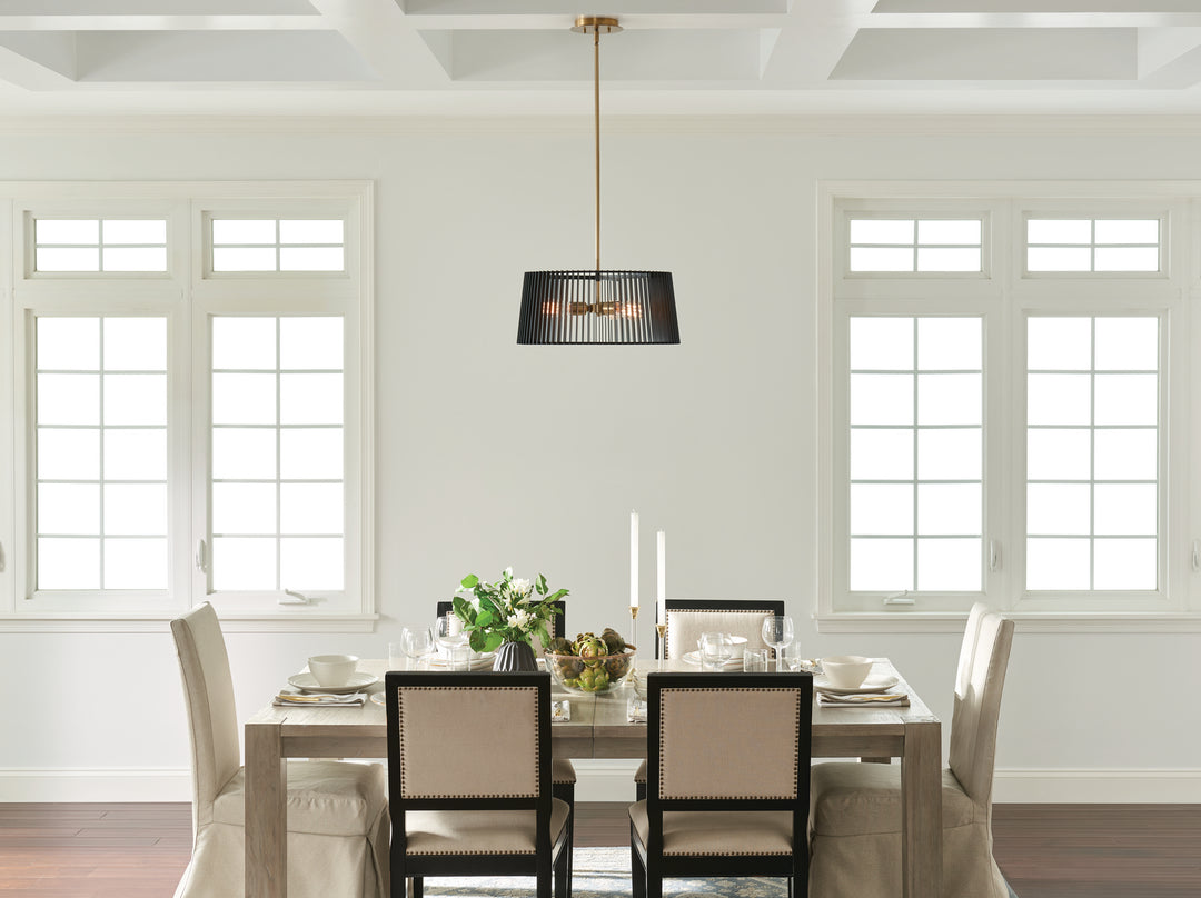 Kichler Canada - 44171BK - Three Light Pendant - Linara - Black