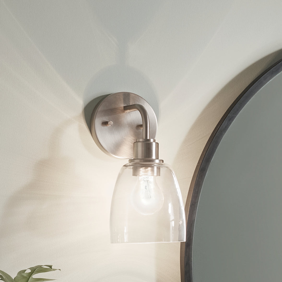 Kichler Canada - 55100NI - One Light Wall Sconce - Meller - Nickel Textured