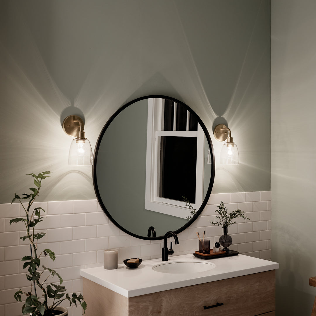 Kichler Canada - 55100CPZ - One Light Wall Sconce - Meller - Champagne Bronze