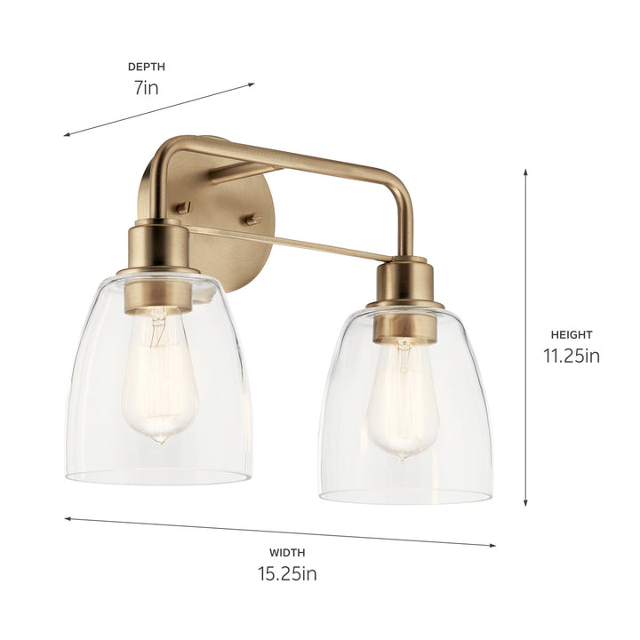 Kichler Canada - 55101CPZ - Two Light Bath - Meller - Champagne Bronze