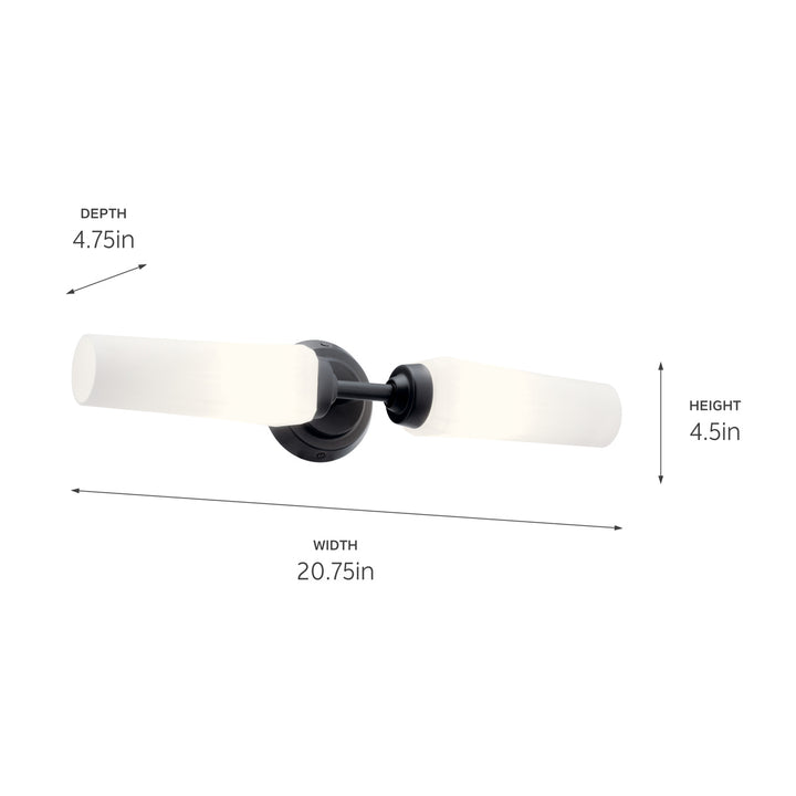 Kichler Canada - 55074BK - Two Light Wall Sconce - Truby - Black