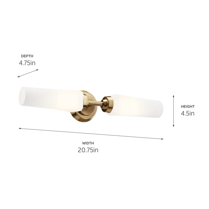 Kichler Canada - 55074CPZ - Two Light Wall Sconce - Truby - Champagne Bronze
