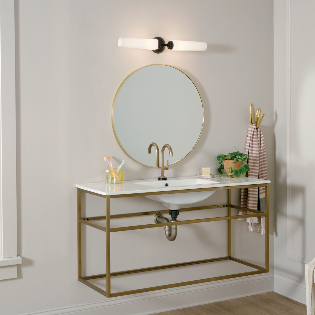 Kichler Canada - 55075BK - Two Light Bath - Truby - Black