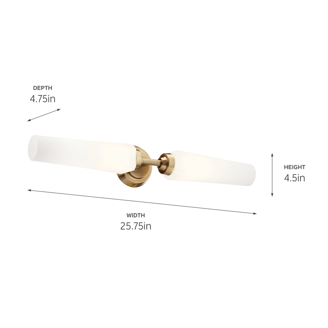 Kichler Canada - 55075CPZ - Two Light Bath - Truby - Champagne Bronze