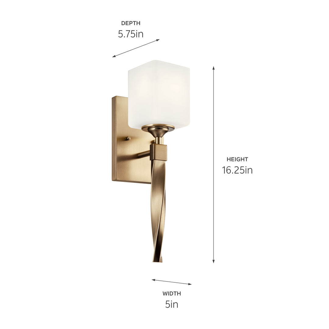 Kichler Canada - 55000CPZ - One Light Wall Sconce - Marette - Champagne Bronze