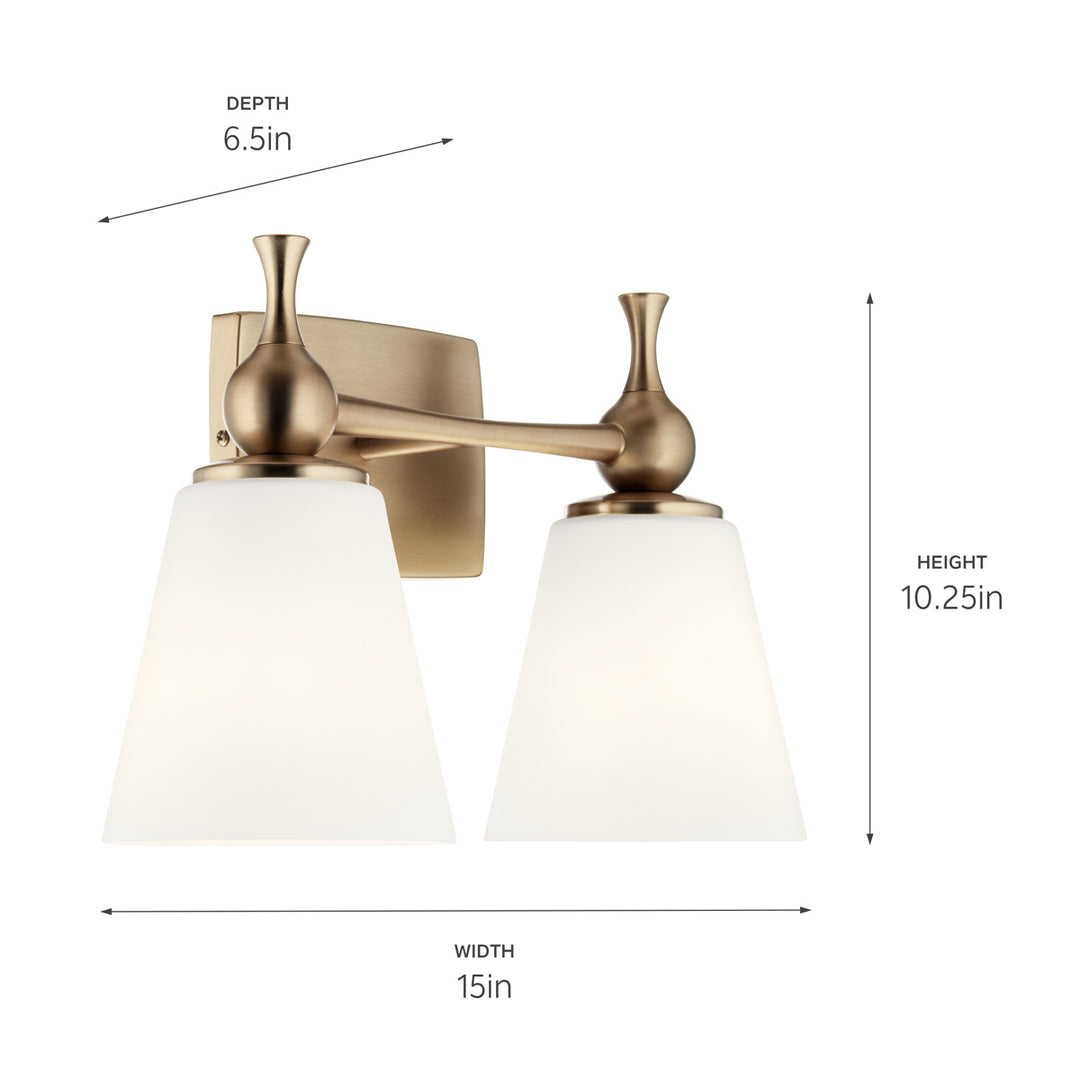 Kichler Canada - 55091CPZ - Two Light Bath - Cosabella - Champagne Bronze