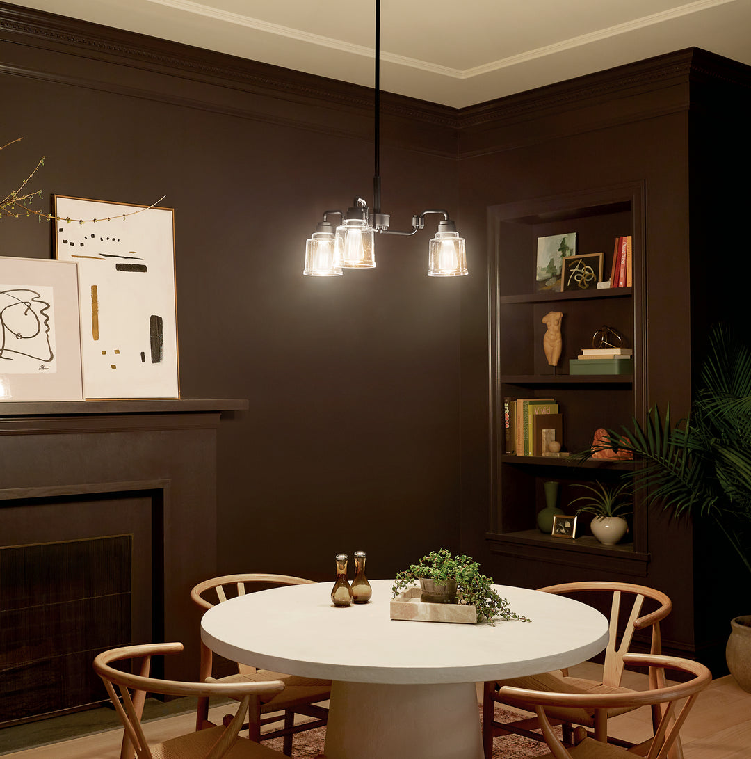 Kichler Canada - 52397BK - Three Light Chandelier - Aivian - Black
