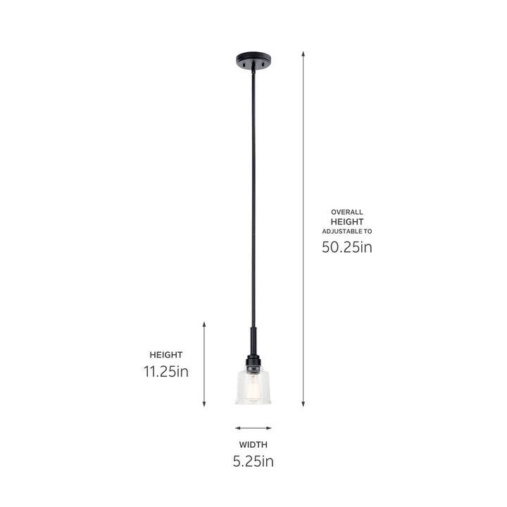 Kichler Canada - 52399BK - One Light Mini Pendant - Aivian - Black