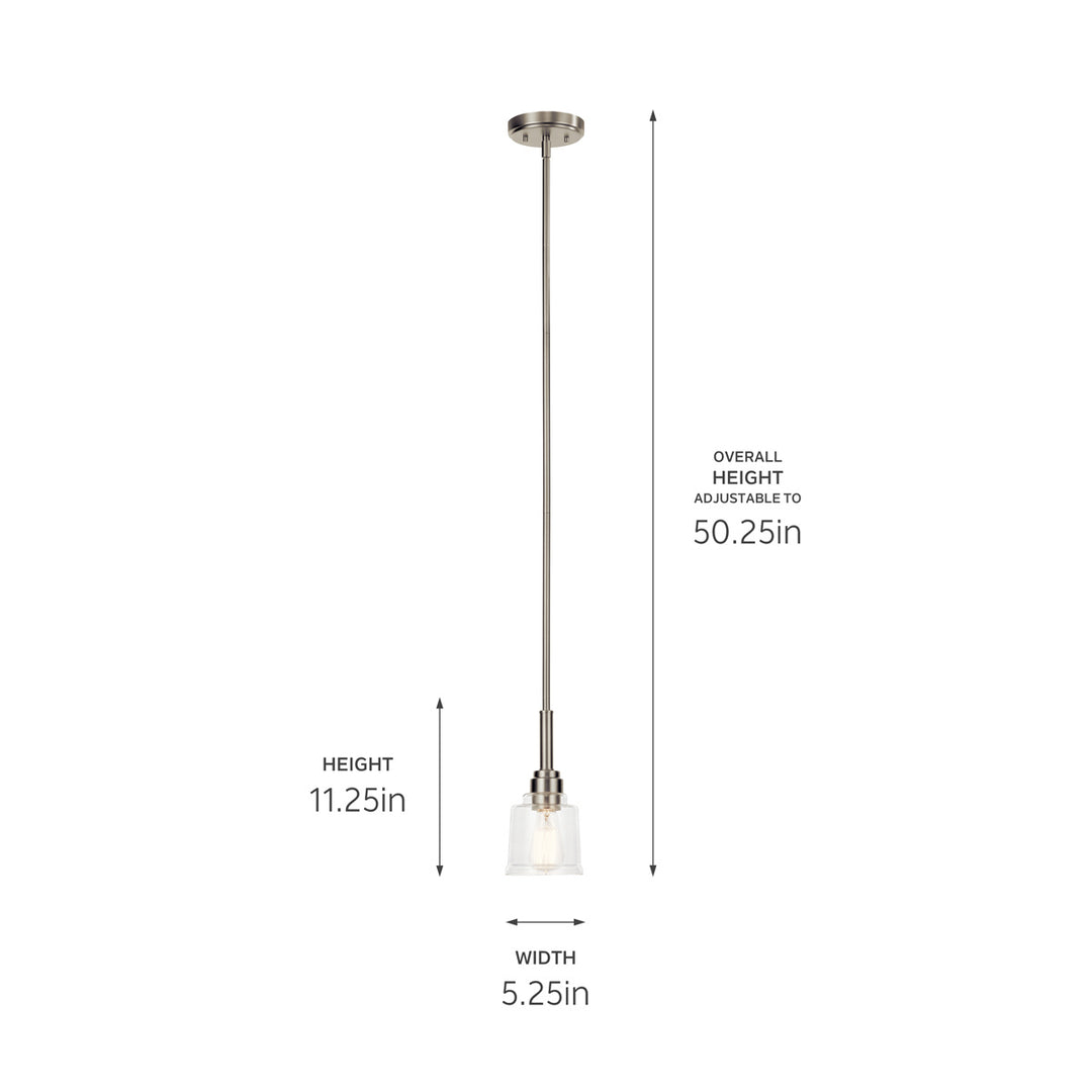 Kichler Canada - 52399NI - One Light Mini Pendant - Aivian - Nickel Textured