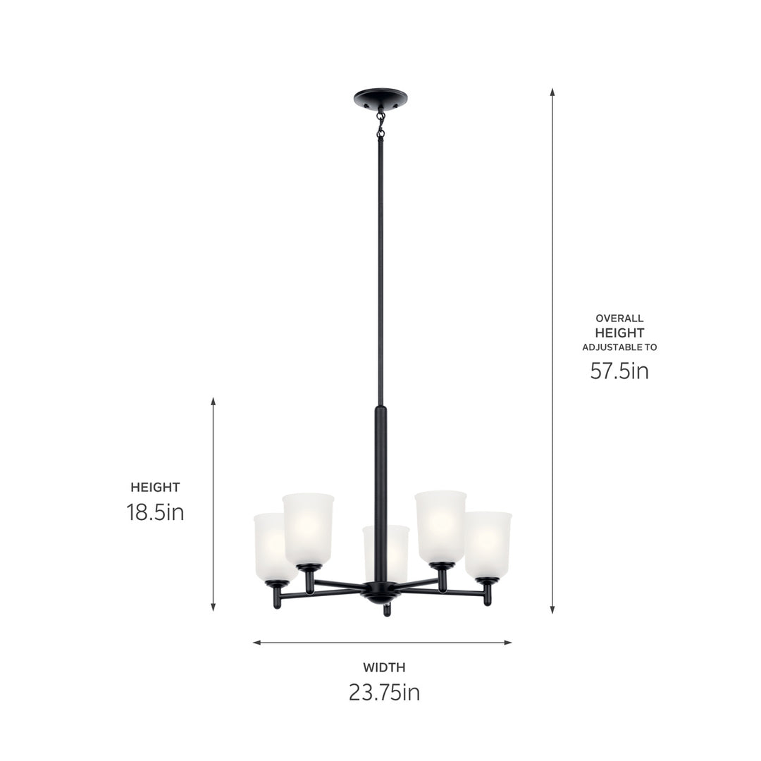 Kichler Canada - 43671BK - Five Light Chandelier - Shailene - Black