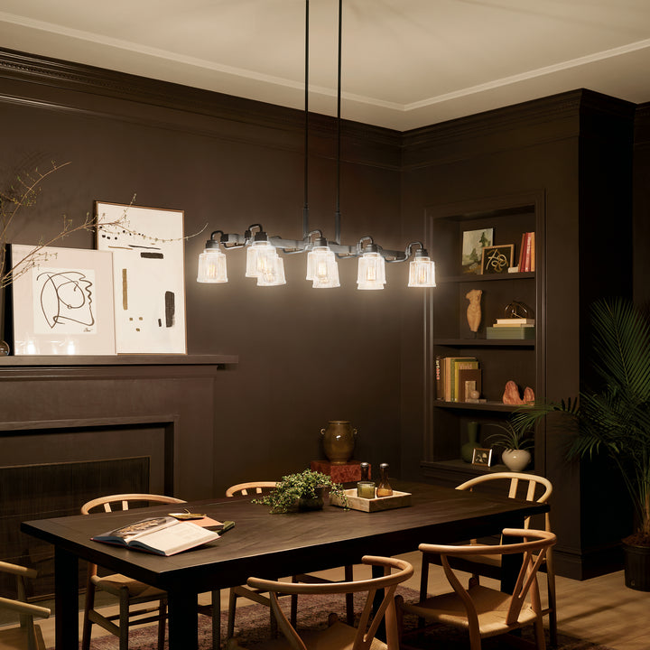 Kichler Canada - 52400BK - Eight Light Linear Chandelier - Aivian - Black