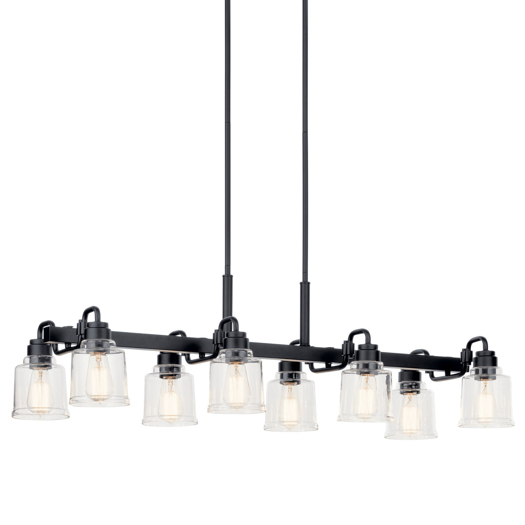 Kichler Canada - 52400BK - Eight Light Linear Chandelier - Aivian - Black