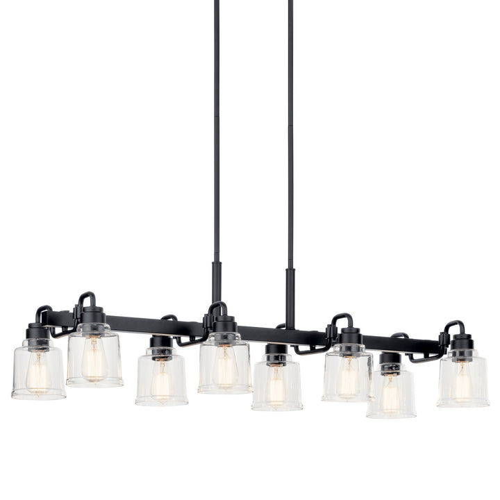 Kichler Canada - 52400BK - Eight Light Linear Chandelier - Aivian - Black