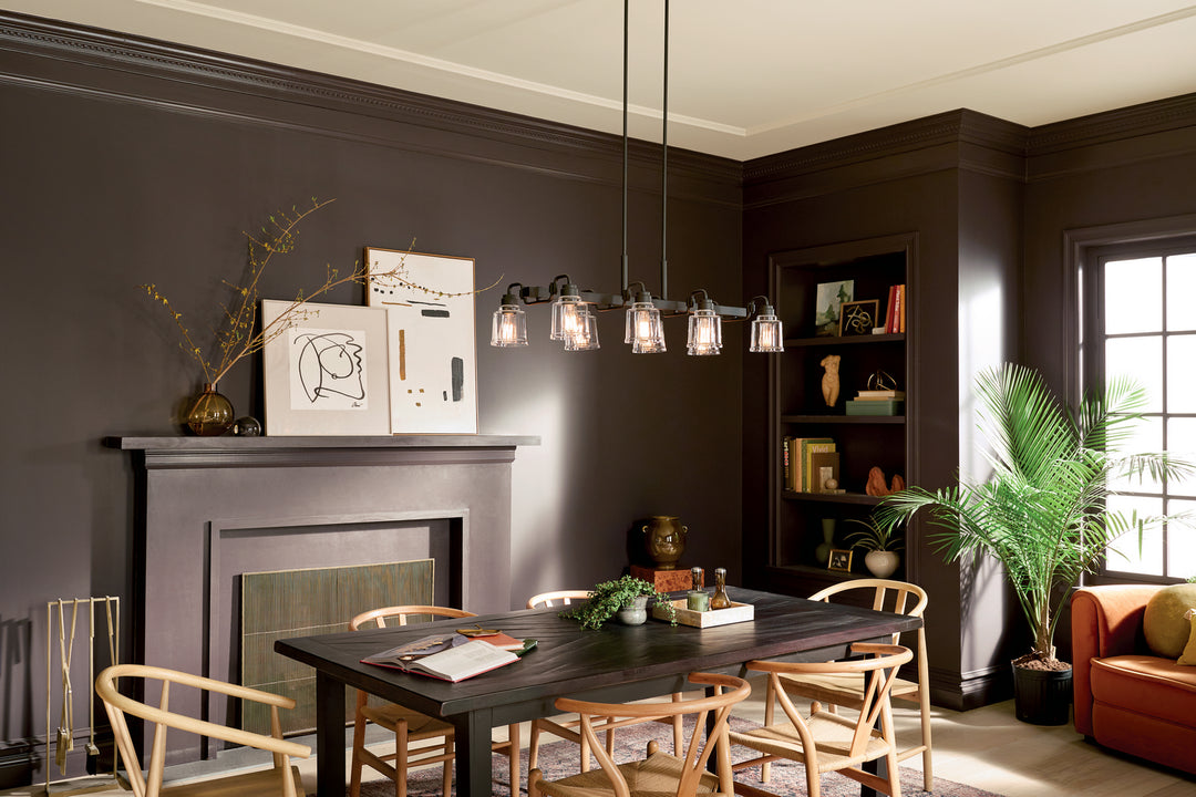 Kichler Canada - 52400BK - Eight Light Linear Chandelier - Aivian - Black