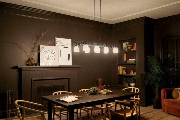 Kichler Canada - 52400BK - Eight Light Linear Chandelier - Aivian - Black