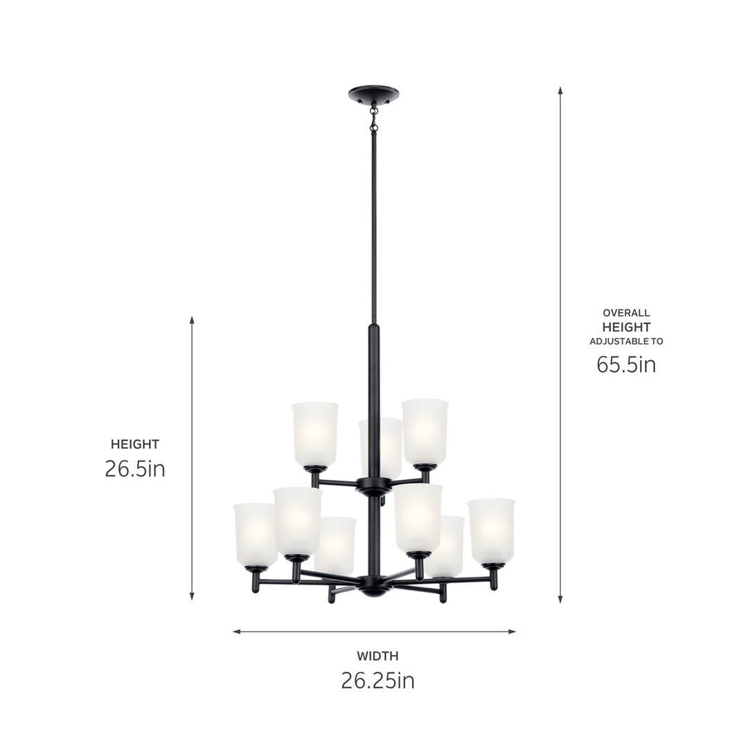 Kichler Canada - 43672BK - Nine Light Chandelier - Shailene - Black