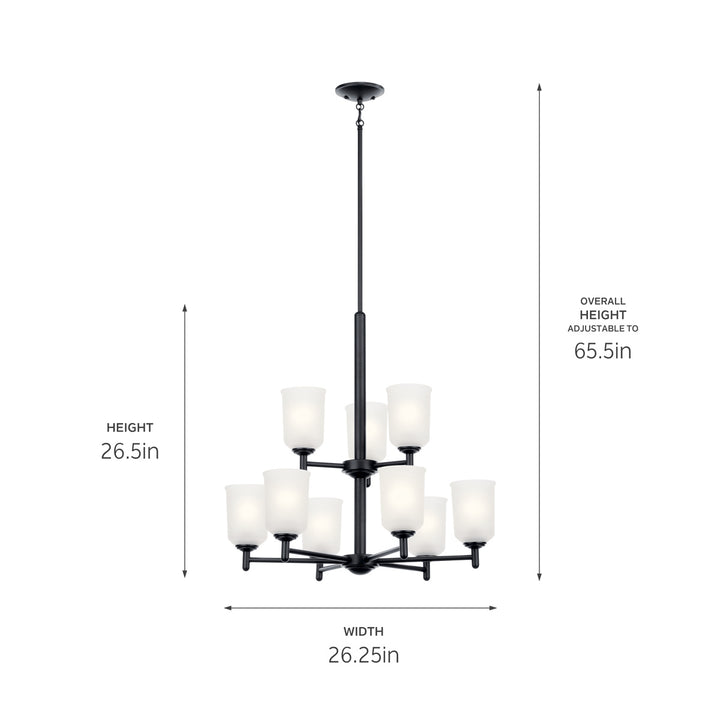 Kichler Canada - 43672BK - Nine Light Chandelier - Shailene - Black