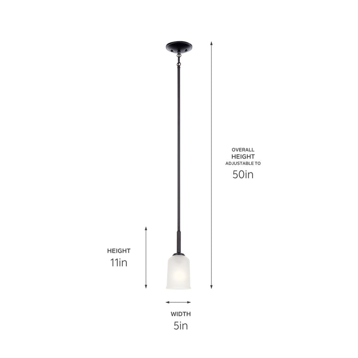 Kichler Canada - 43674BK - One Light Mini Pendant - Shailene - Black