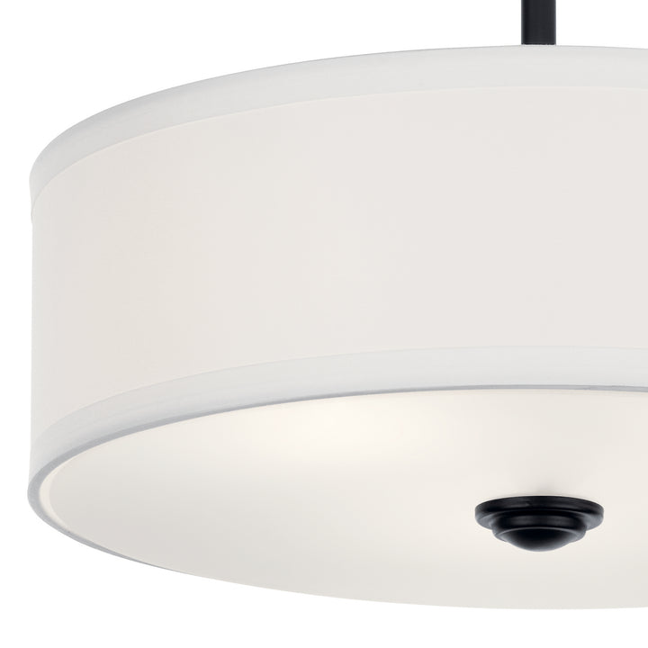 Kichler Canada - 43675BK - Three Light Semi Flush Mount - Shailene - Black