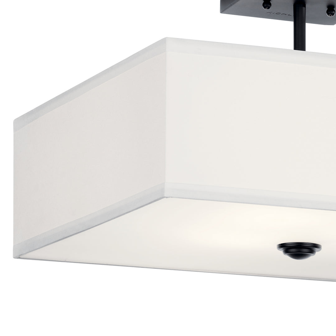 Kichler Canada - 43693BK - Three Light Semi Flush Mount - Shailene - Black
