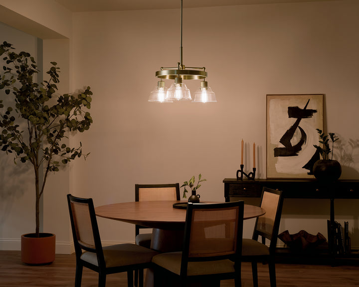 Kichler Canada - 52402BNB - Three Light Chandelier - Eastmont - Brushed Brass