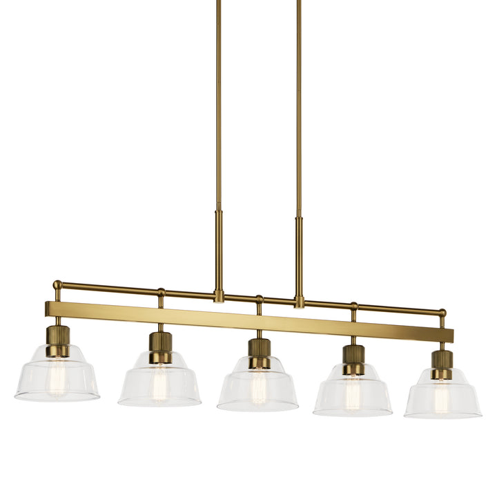 Kichler Canada - 52404BNB - Five Light Linear Chandelier - Eastmont - Brushed Brass