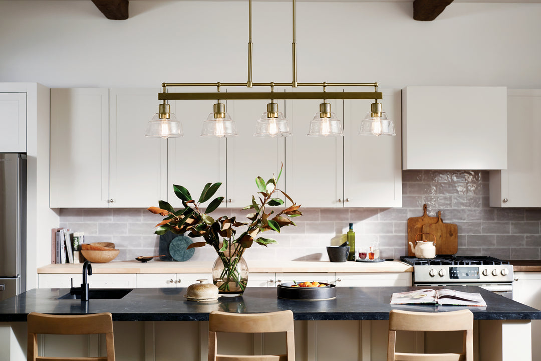 Kichler Canada - 52404BNB - Five Light Linear Chandelier - Eastmont - Brushed Brass