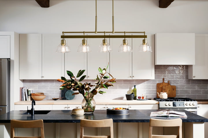 Kichler Canada - 52404BNB - Five Light Linear Chandelier - Eastmont - Brushed Brass
