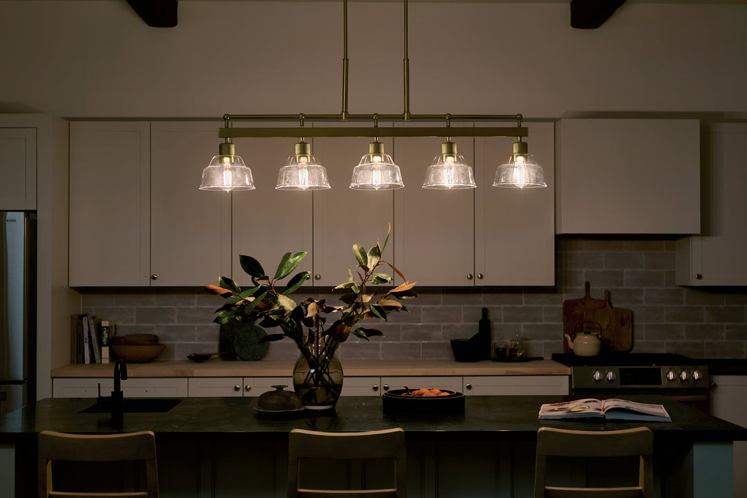 Kichler Canada - 52404BNB - Five Light Linear Chandelier - Eastmont - Brushed Brass