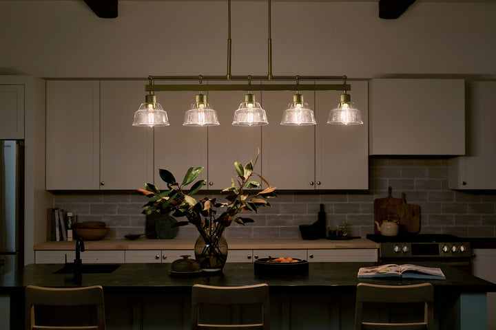 Kichler Canada - 52404BNB - Five Light Linear Chandelier - Eastmont - Brushed Brass