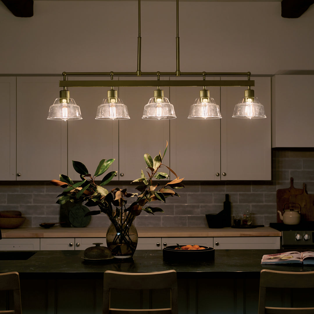 Kichler Canada - 52404BNB - Five Light Linear Chandelier - Eastmont - Brushed Brass