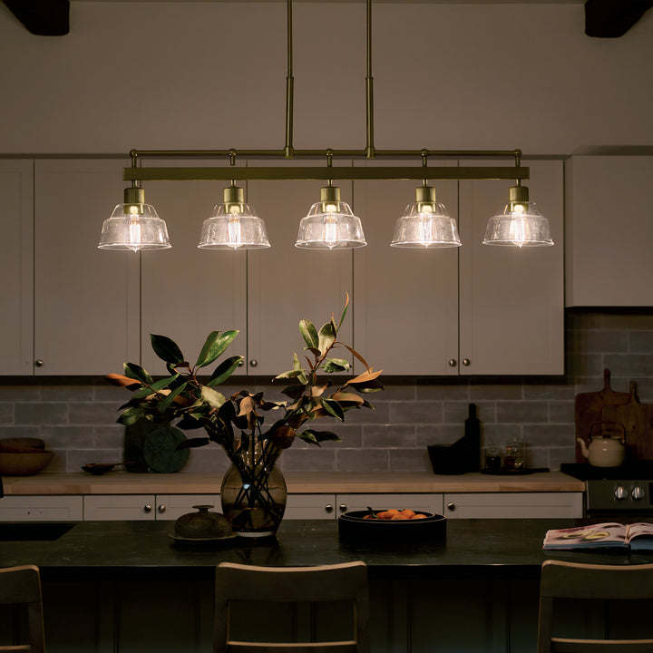 Kichler Canada - 52404BNB - Five Light Linear Chandelier - Eastmont - Brushed Brass