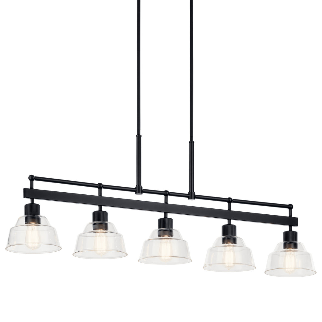 Kichler Canada - 52404BK - Five Light Linear Chandelier - Eastmont - Black
