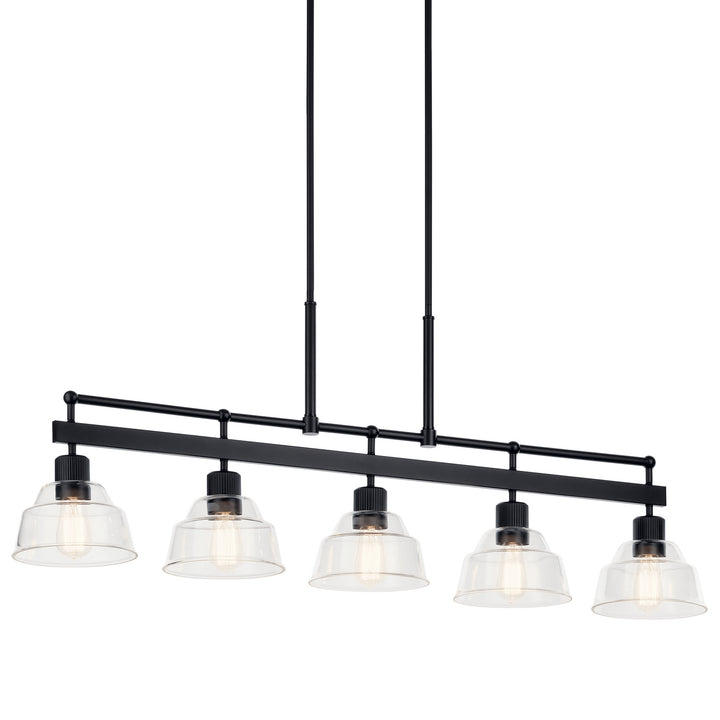 Kichler Canada - 52404BK - Five Light Linear Chandelier - Eastmont - Black