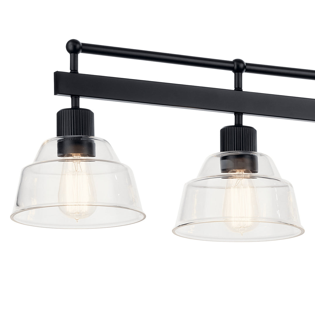 Kichler Canada - 52404BK - Five Light Linear Chandelier - Eastmont - Black