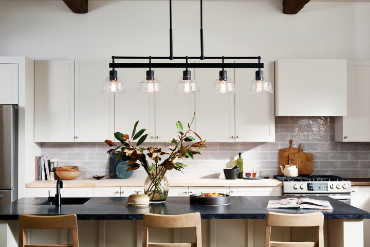 Kichler Canada - 52404BK - Five Light Linear Chandelier - Eastmont - Black