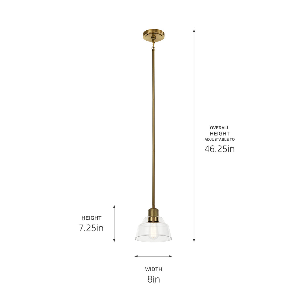 Kichler Canada - 52405BNB - One Light Mini Pendant - Eastmont - Brushed Brass