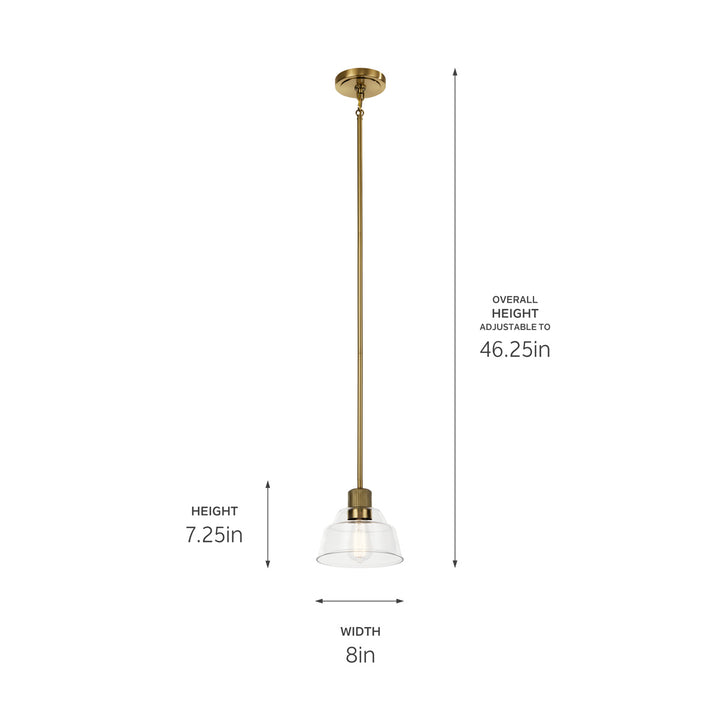 Kichler Canada - 52405BNB - One Light Mini Pendant - Eastmont - Brushed Brass